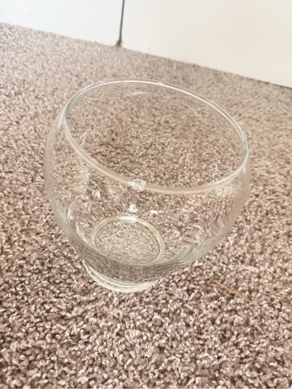 Clear Rounded Glass Vase - Minimalist Accent
